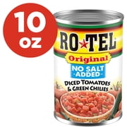 ROTEL Original No Salt Added Diced Tomatoes and Green Chilies, 10 oz.