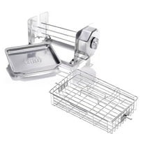 ROTO-Q 360 Cordless Rotisserie Kit w/Flat Cage for Grills, Ovens, Smokers - Non-Electric Spit Roaster - Gas or Charcoal BBQ - Kamado Joe Green Egg Kettle - Indoor Outdoor Cooking