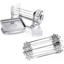 ROTO-Q 360 Cordless Rotisserie Kit w/Skewer Set for Grills, Ovens, Smokers - Stainless Steel - Non-Electric Spit Roaster - Gas/Charcoal BBQ - Kamado Joe Green Egg Kettle - Indoor/Outdoor