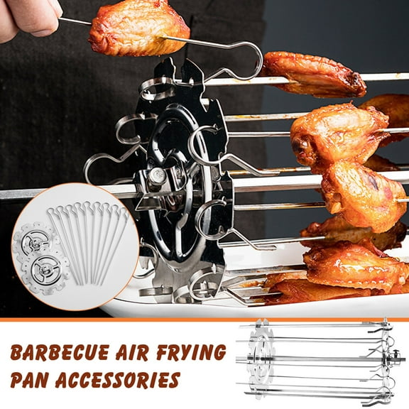 ROTO-Q Skewer Set: Create Perfect Kebabs with This Rotisserie Attachment - For Meats, Vegetables, and More (Compatible with Rotisserie) - Multicolor