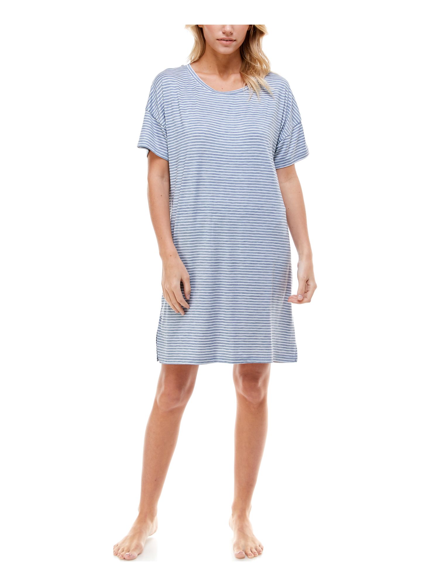 ROUDELAIN Intimates Blue Pull-Over Style Striped Nightgown L - Walmart.com