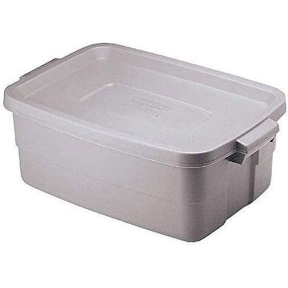 Rubbermaid Roughneck Tote - Stackable Storage Box - 10 Gal, Gray — Home & Garage Storage, Stackable Design