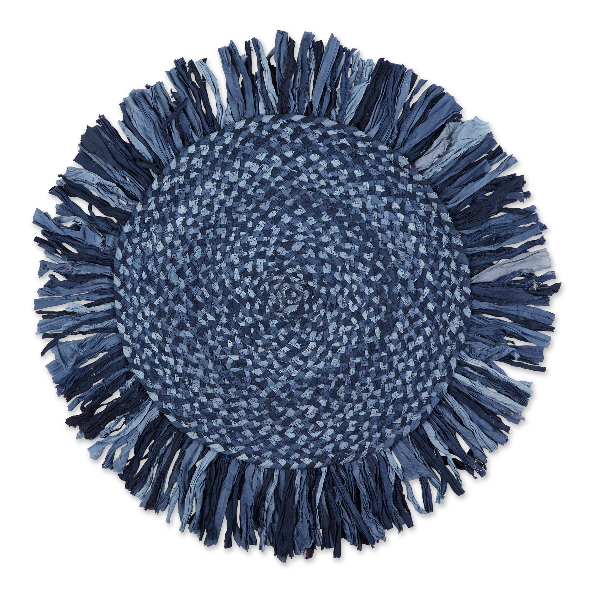 Light Blue Rag Rug Blue Rag Rug 3 Ft Round - Walmart.com