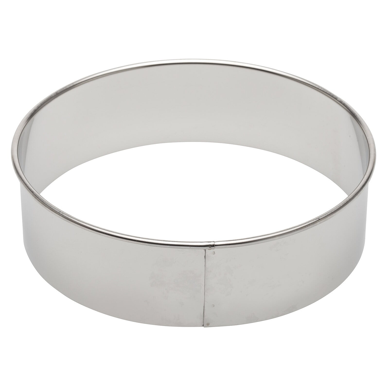 6" Silver Stainless Steel Round Cookie Cutter
