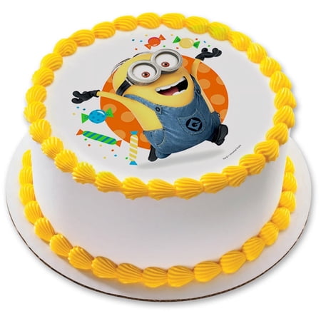 ROUND EDIBLE CAKE DESPICABLE ME Cake Topper, by WPS