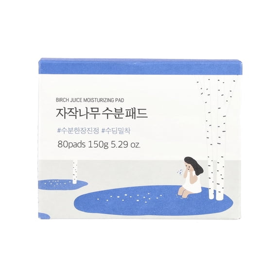 ROUND LAB Birch Juice Moisturizing Pad 80pcs / Aquaxyl, Soothing Adhesion, Moisturizing Pad