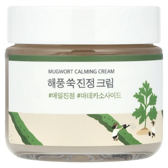 ROUND LAB Mugwort Calming Cream 80ml / Soothing, Moisturizing, Madecassoside, Calming Cream