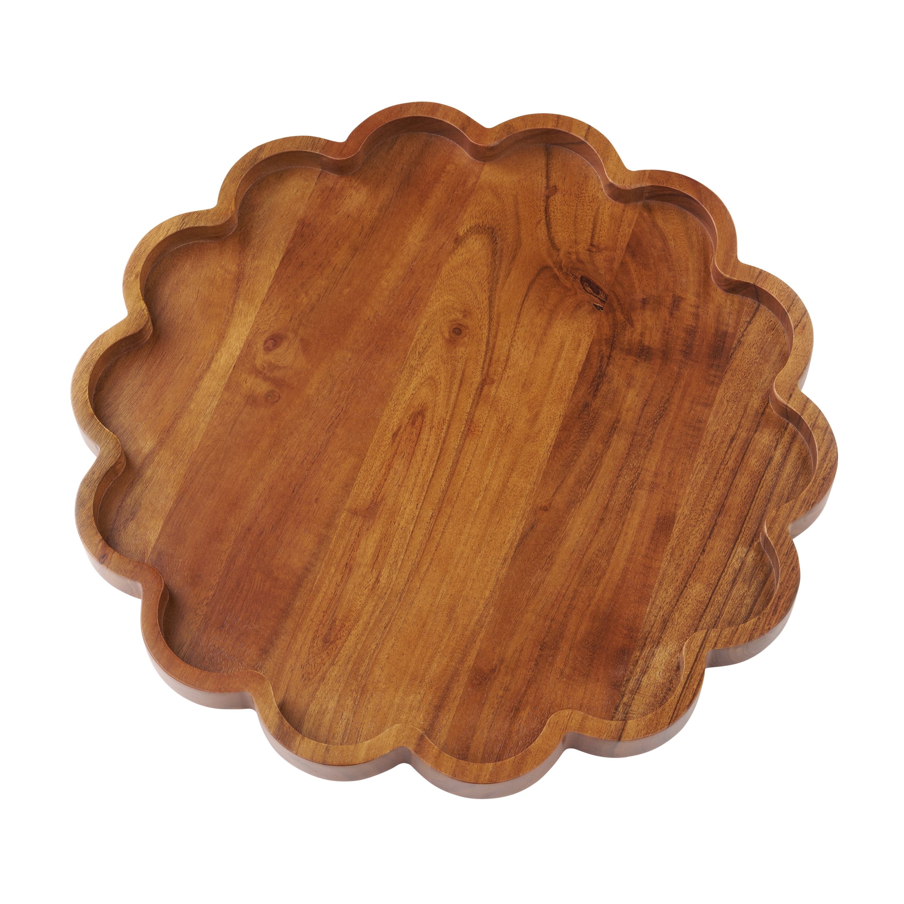 The Pioneer Woman Round Scallop Wood Serving Board - Walmart.com