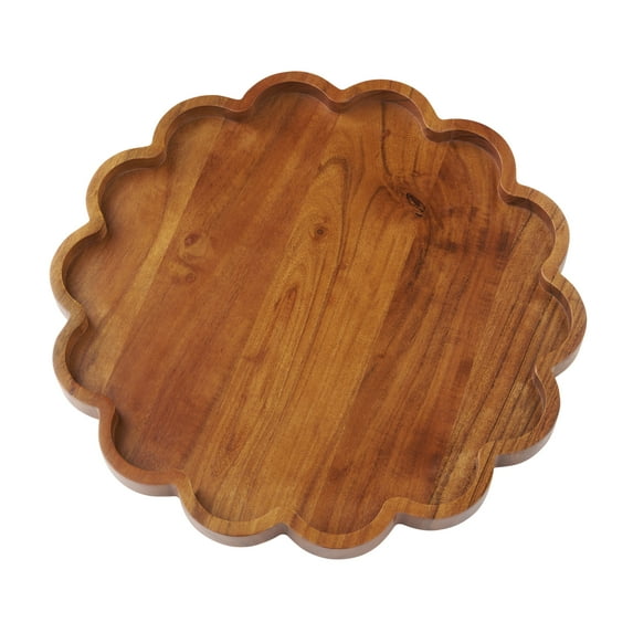 The Pioneer Woman Round Scallop Wood Serving Board
