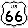 thumbnail image 1 of ROUTE 66 California American Road Sign sticker 4" x 4", 1 of 3