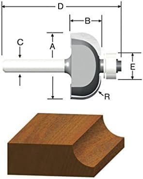 ROUTER BIT 1/2R COVE - Walmart.com