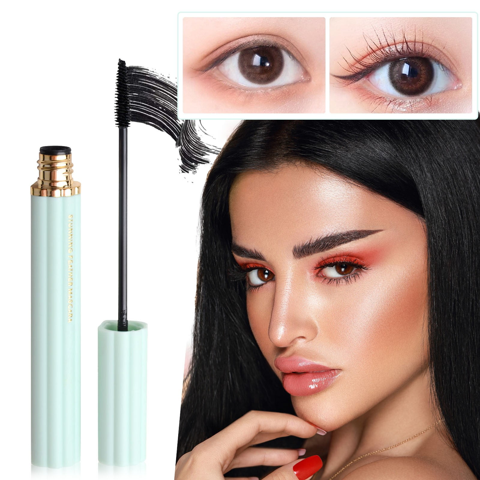 ROUYCD Female Slender Curly Makeup Lasting Easy To Apply And Not Fade