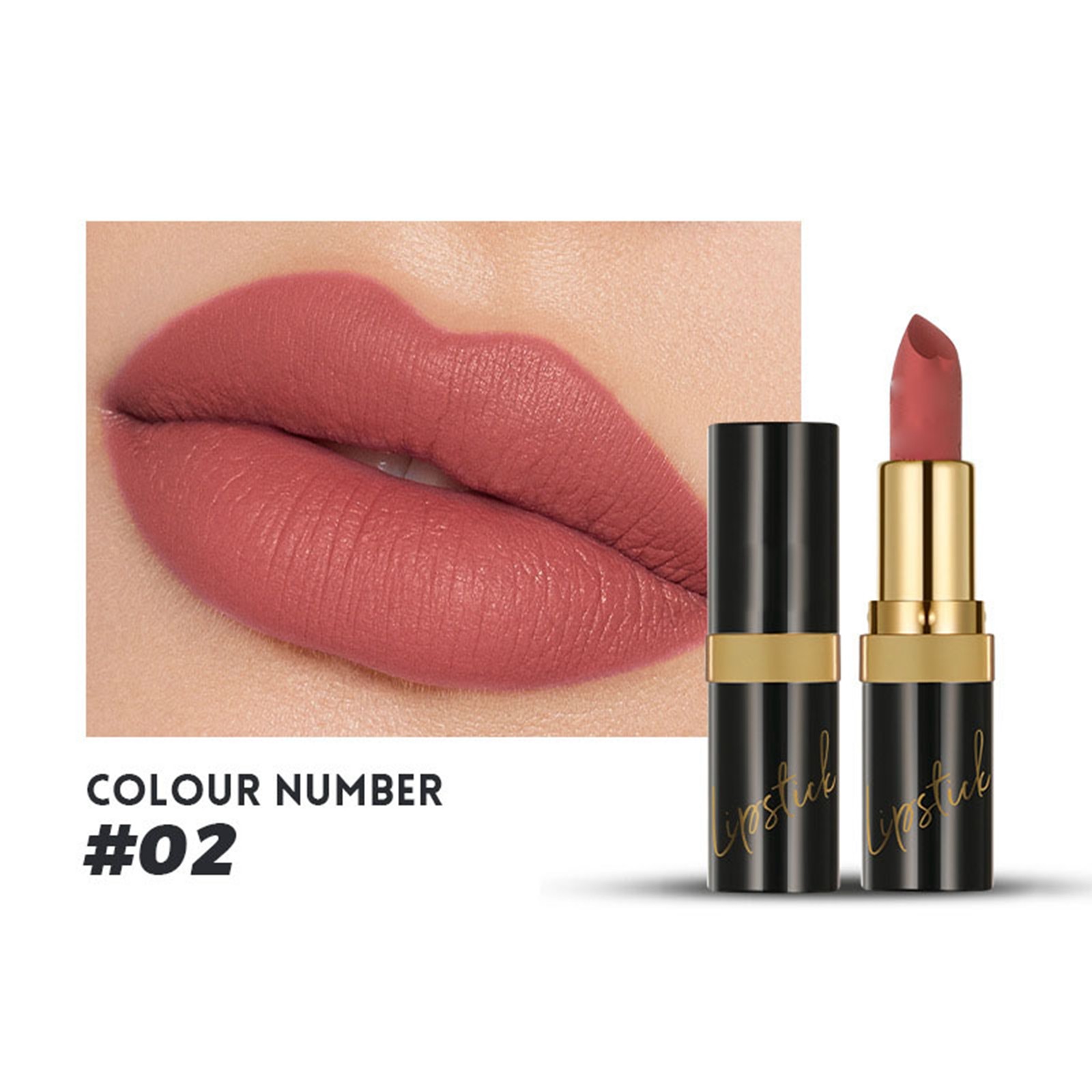 ROUYCD Long Stay Lipstick Shade Red Brick Colour Highly Pigmented And