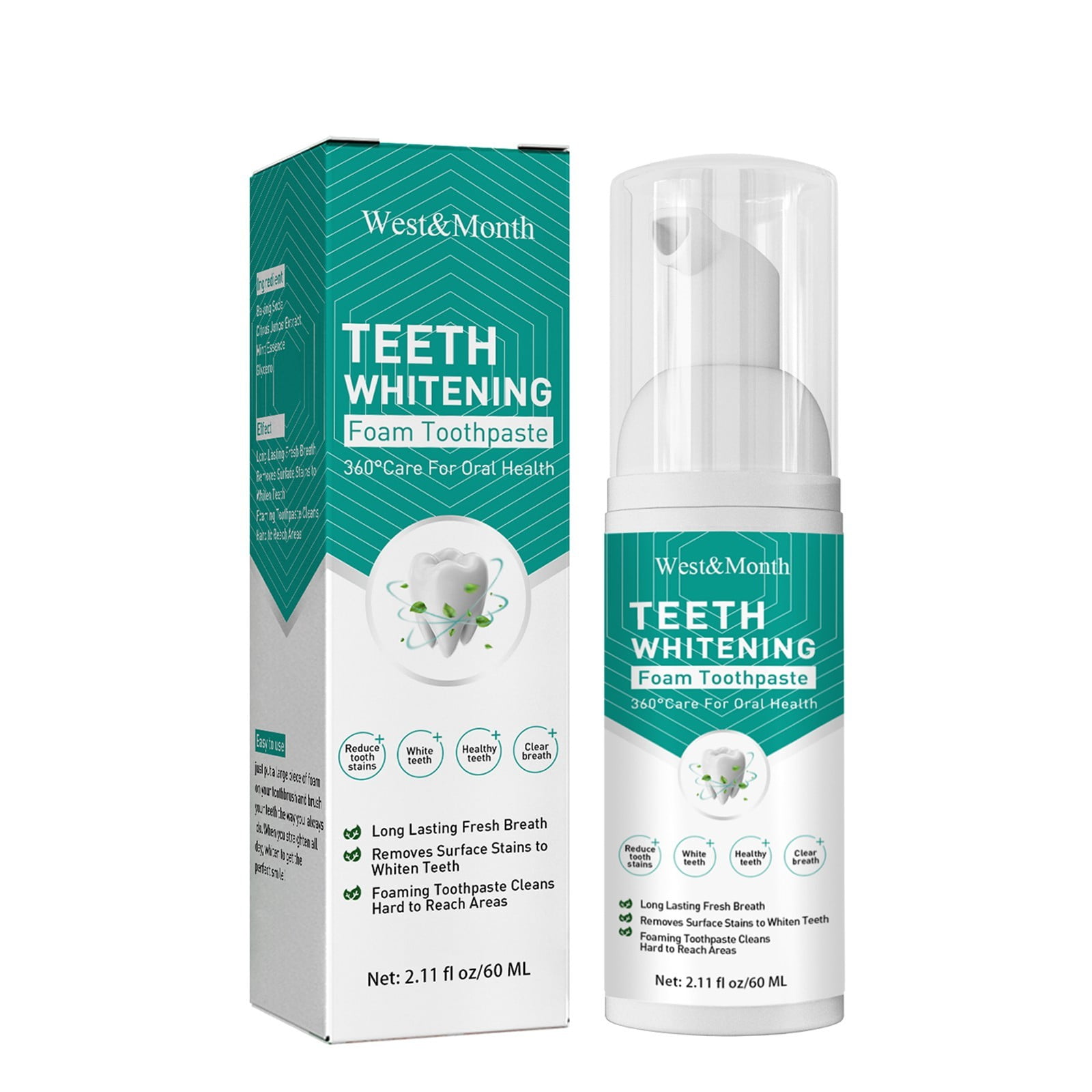 ROUYCD Sensitive Teeth Stain Remover Toothpaste Snow Tooth Foaming