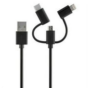 ROVE 4 ft 3-in-1 Charging Cable Black