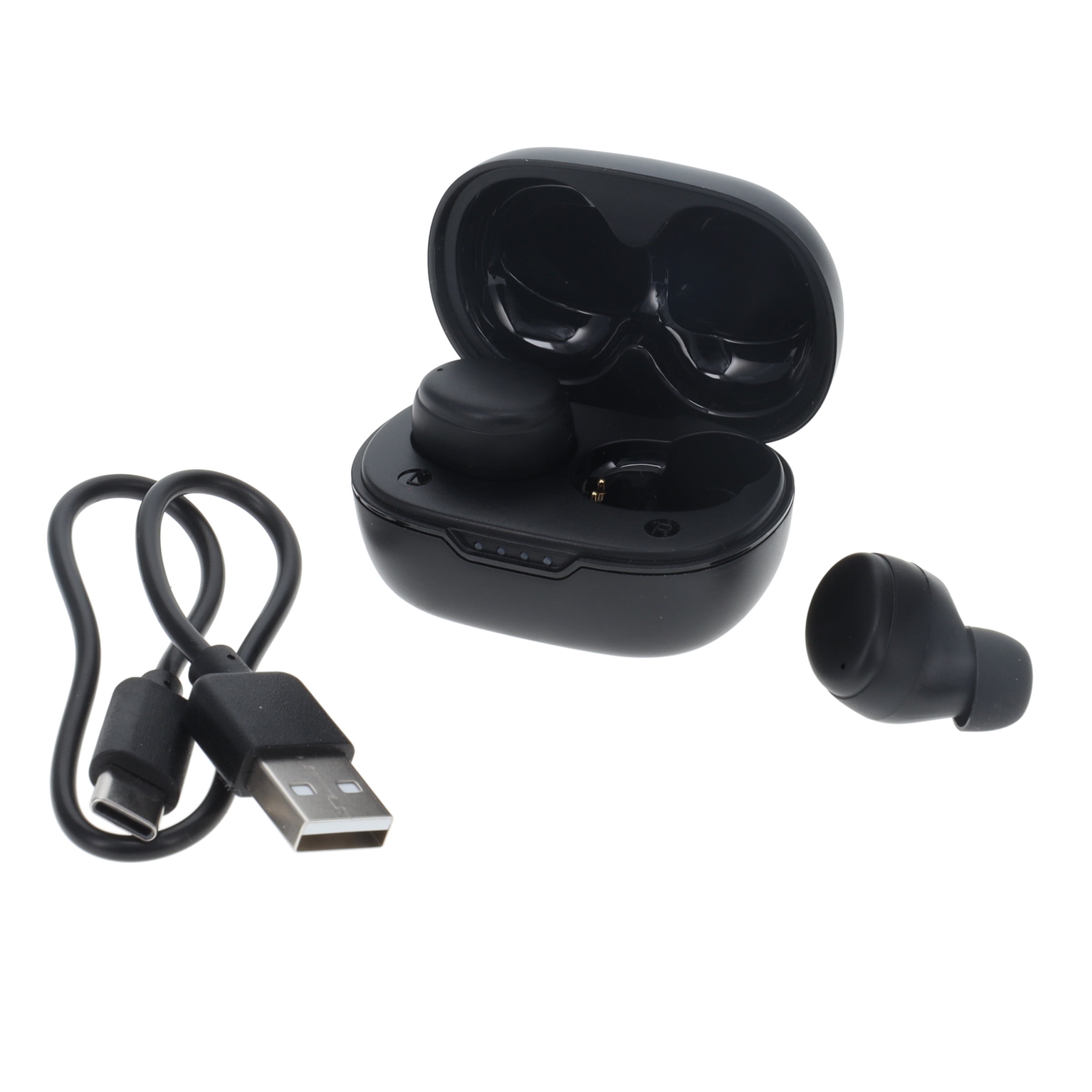 Rove RVTWSBLK Rove Wireless Earbuds Bluetooth 5.3 Headphones In-Ear Headset Earbuds with Charging Case-Black