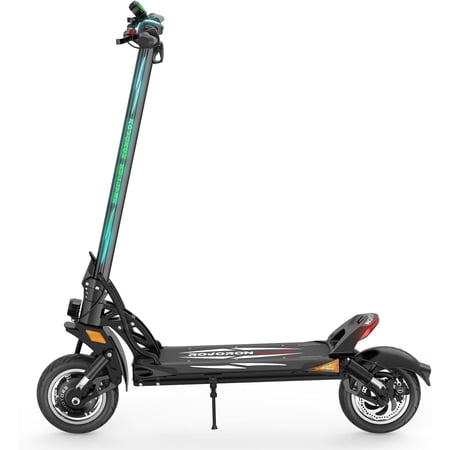 ROVORON KULLTER Electric Scooter, 60V 23.4AH Dual Motors 1300W (Peak 4000W), 50MPH Top Speed, 10-Inch Off-Road Tires, 360° Lights, Front & Rear Dual Suspension, Quick Fold, High Weight Capacity