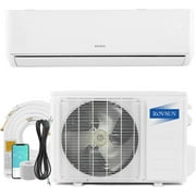 ROVSUN 12,000 BTU Wifi Enabled 22 SEER Mini Split AC/Heating System with Inverter, 115V Ductless Split System Air Conditioner w/Pre-Charged Condenser, Heat Pump & Installation Kit, Works with Alexa