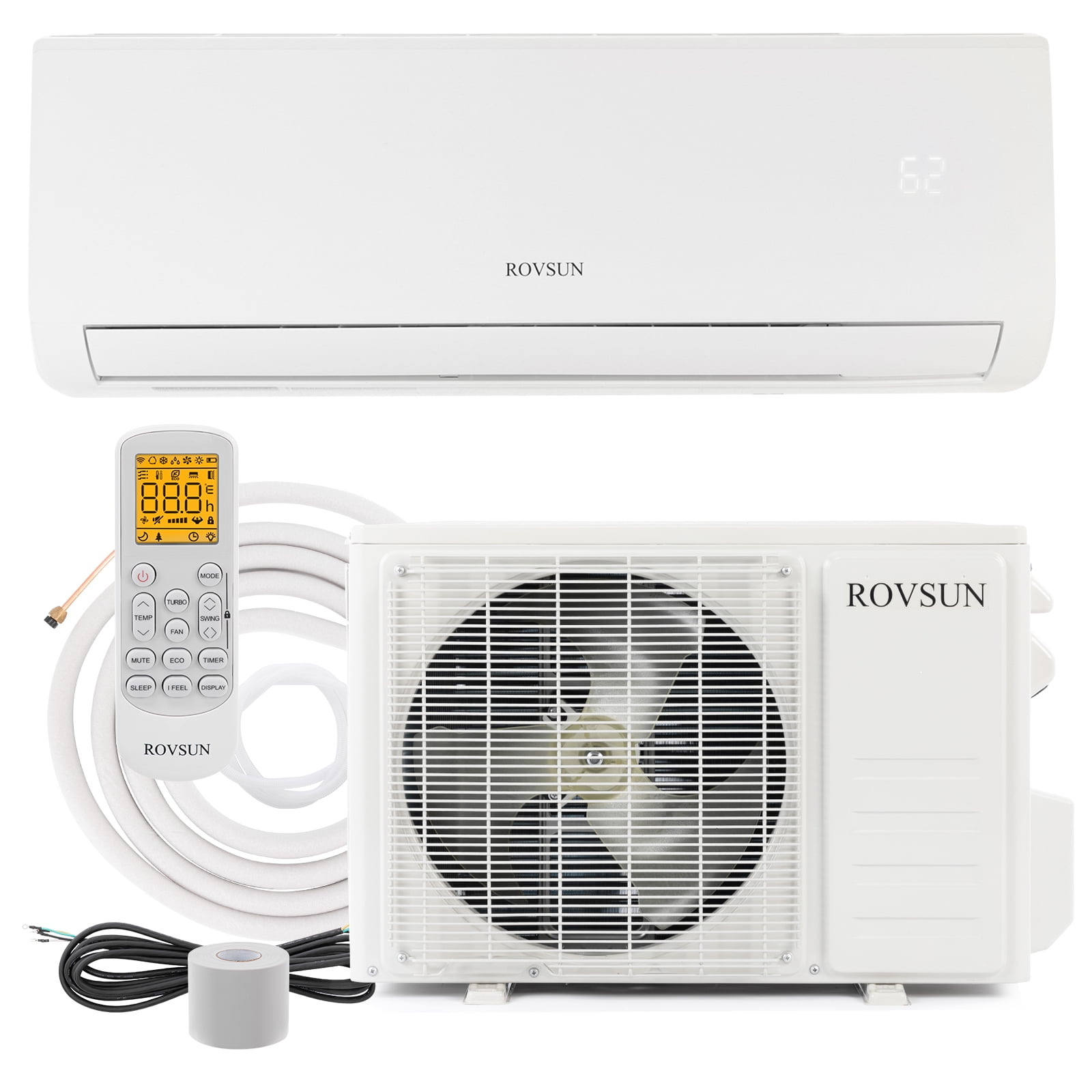 ROVSUN 18,000 BTU Mini Split AC/Heating System with Inverter, 19SEER ...
