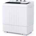 thumbnail image 1 of ROVSUN 21LBS Portable Washing Machine, Washer(14LBS) & Spinner(7LBS), Mini Compact Twin Tub Washer and Dryer Combo with Pump Draining for Dorms Apartments RV Camping, 1 of 8