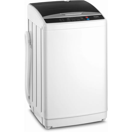 VINGLI 25LBS Full-Automatic Electric Laundry Machine, Portable Washing Machine with Stainless Steel Drum, 110V Compact Washer, Washer and Dryer Combo for Apartment, Dorms, RV, Grey