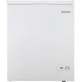thumbnail image 1 of ROVSUN 3.5/5.0 Cubic Feet Chest Freezer, Compact Deep Freezer with Storage Basket, Adjustable Thermostat for Home Kitchen Office, White, 1 of 10