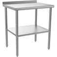 ROVSUN 30'' x 24'' Stainless Steel Table for Prep with Backsplash ...