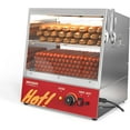 thumbnail image 1 of ROVSUN 32QT/30L Hot Dog Steamer, 2-Tier Hut Steamer Hot Dog Steamer with Bun Warmer Cooker 175 Hot Dogs & 40 Buns Capacity with Removable Shelves Food Clip for Party Event Concession Stand, 1 of 7