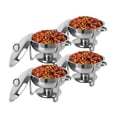 thumbnail image 1 of ROVSUN 5 Qt 4 Pack Round Stainless Steel Chafing Dish Buffet Set, 1 of 5