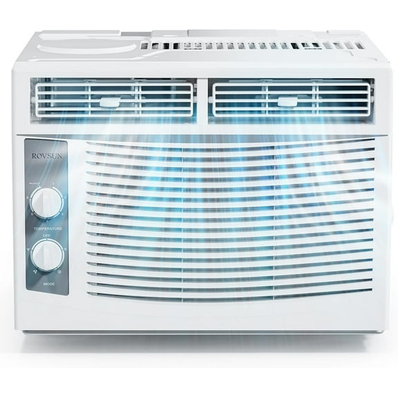 VINGLI 5000 BTU Window Air Conditioner, Window AC Units with Mechanical Controls & Easy Install Kit, Ideal for Rooms up to 150 Square Feet, 115V/60Hz, White