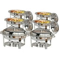 thumbnail image 1 of ROVSUN 6 Pack Oval Chafing Dish for Buffet, 6QT Stainless Steel Chafing Dish Buffet Set with Glass Lid, Chafers and Buffet Warmers Sets for Party, Catering, Wedding, Banquet, Graduation, 1 of 8