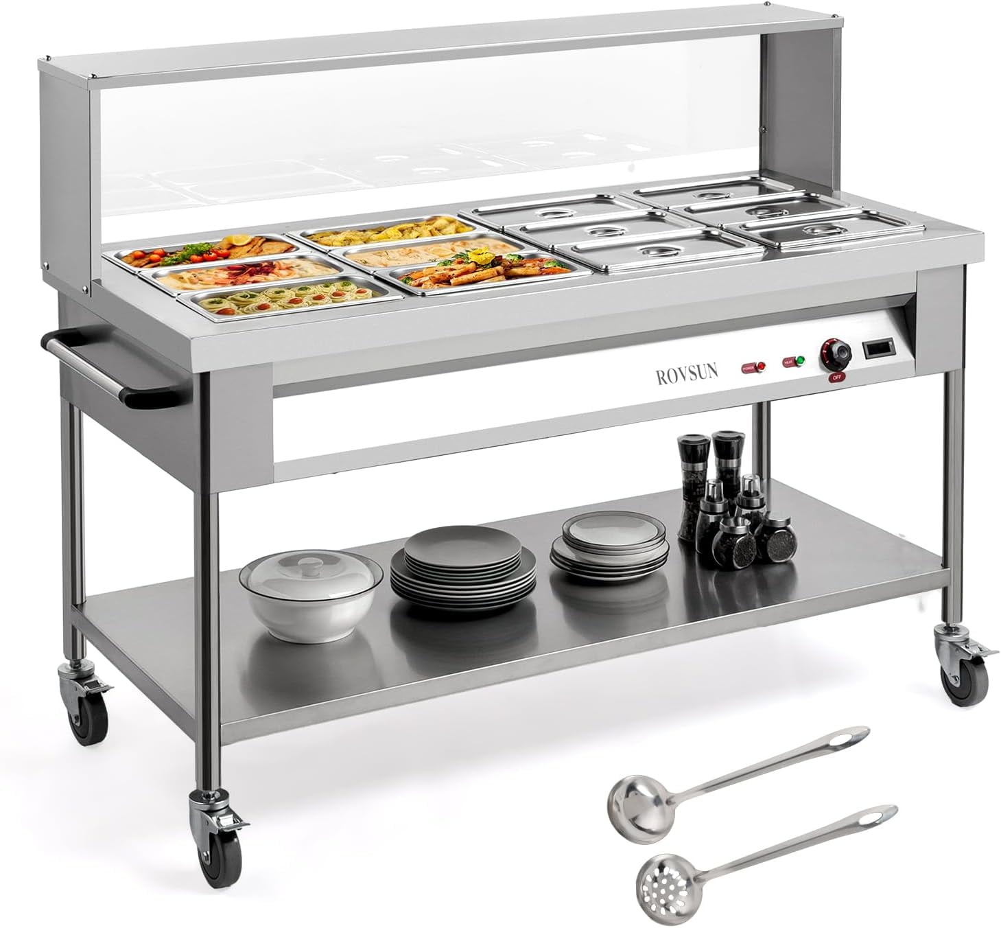 4.5 QT Electric 3 Pan Buffet Server and Warming Tray – R & B Import