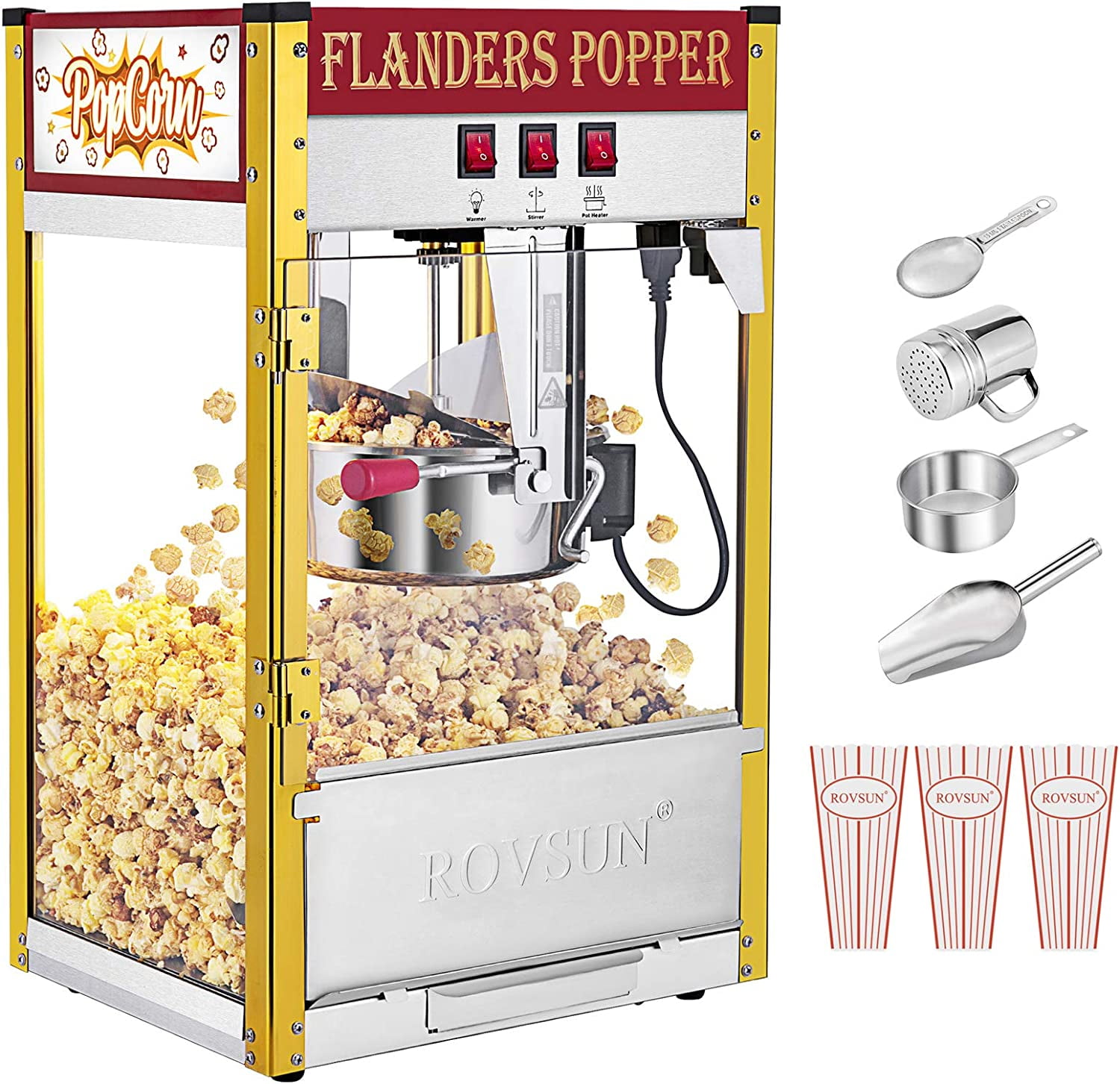 Commercial Popcorn Machine Wood Print by Andersen Ross - Fine Art America