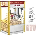 thumbnail image 1 of ROVSUN Bar Style Popcorn Machine w/ 8 Ounce Kettle for Home Movie Theater, Red, 1 of 9