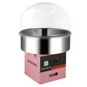 ROVSUN Cotton Candy Machine Maker 21 Inch Stainless Steel Bowl, Electric Candy Floss Maker Machine w/Cover Sugar Scoop and Large Storage Drawer for Commercial Home Party Carnival, Pink