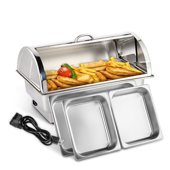 ROVSUN Electric 9 QT Roll Top Chafing dishes Buffet Set