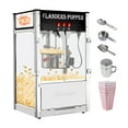 thumbnail image 1 of ROVSUN Popcorn Machine with 12 Ounce Kettle Makes Up to 80 Cups, Countertop Popcorn Maker Commercial Popcorn Machine w/ Stainless Steel Scoop, Oil Spoon & 3 Popcorn Cups for Home Movie Theater, Black, 1 of 8