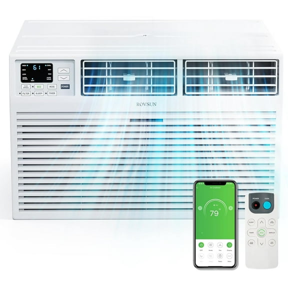 VINGLI Smart 8000 BTU Through the Wall Air Conditioner with Remote & App Control, Energy Saving Wall AC Unit with Timer for Bedroom, Living Room, Apartment, Dorm up to 350 Square Feet, 115V/60Hz