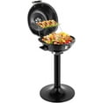thumbnail image 1 of ROVSUN Tabletop Electric Grill with Temperature Control, Double Layer Design, 304 stainless, Portable Removable -Perfect Small Stove for Indoor and Outdoor BBQ, 1600W, Black, 1 of 9