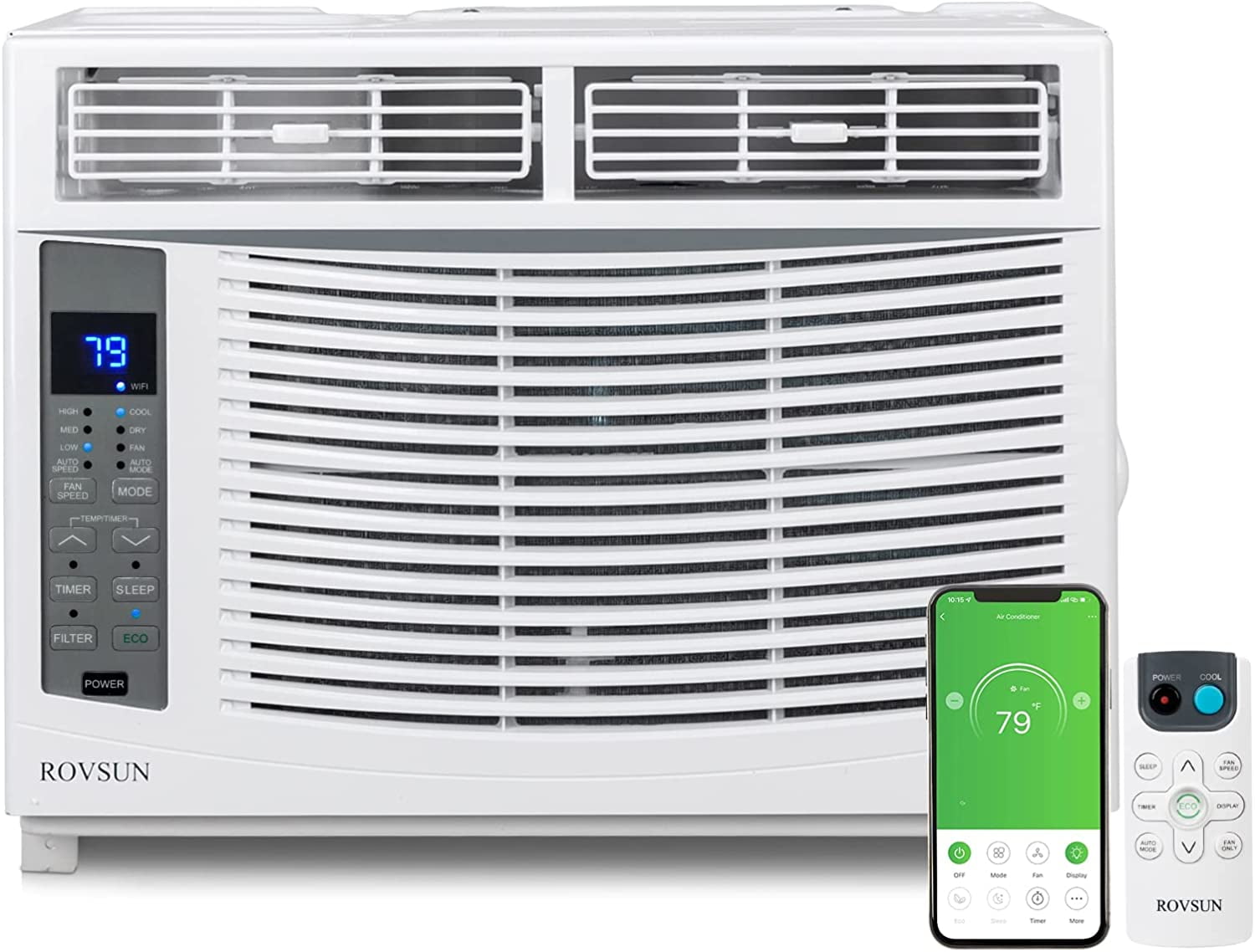 ROVSUN Wifi Enabled 6000 BTU Window Air Conditioner, 115V/60Hz Window