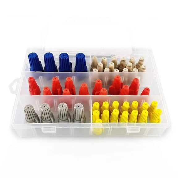 ROVTECT 50Pcs Spiral Terminal Nut Connectors Assortment Wire Cap Electrical Connectors