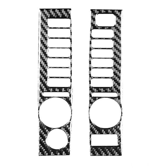 ROVTECT Carbon Fiber Interior Surround Cover Trim for Cadillac CTS 2003-2007, 2Pcs Black