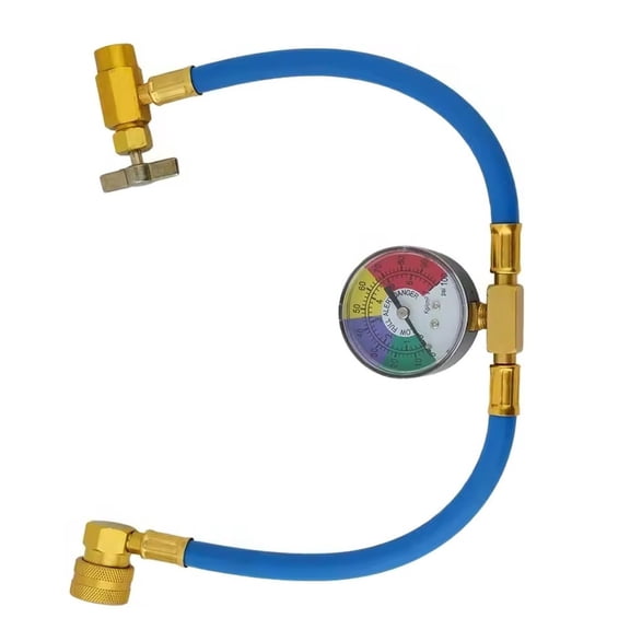 ROVTECT R134A R12 R22 A/C Refrigerante Open Valve Charging Pipe Gauge Kit R134A Air Conditioning Recharge Hose Screw-On Charging Connect