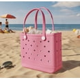 thumbnail image 1 of ROVTIULI Home Beach Bag 2025 Pvc Reinforced Compartment Mesh Hole Punch Tote For Storage, 1 of 6