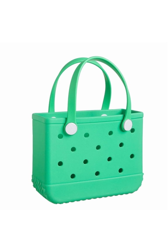 Kid Beach Bag Waterproof Summer Storage Basket Women Shopping Bag Picnic Rubber Jelly Tote Bag Kid Purses