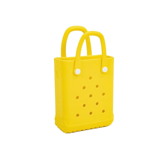 ROVTIULI Mini Cave-Inspired Beach Tote - Soft Waterproof Tote Bag /Beach/Outdoors, Ins-Style Fitting Phone/Sunglasses/Toiletries