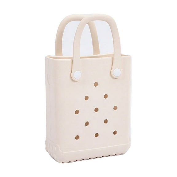 ROVTIULI Mini Cave-Inspired Beach Tote - Soft Waterproof Tote Bag /Beach/Outdoors, Ins-Style Fitting Phone/Sunglasses/Toiletries