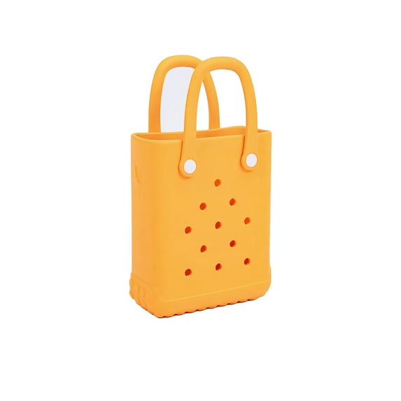 ROVTIULI Mini Cave-Inspired Beach Tote - Soft Waterproof Tote Bag /Beach/Outdoors, Ins-Style Fitting Phone/Sunglasses/Toiletries