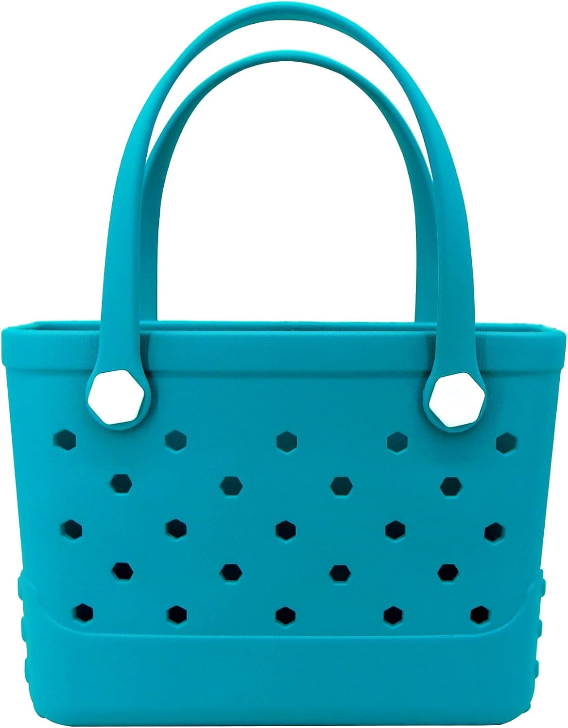 ROVTIULI Waterproof Sandproof Beach Bag for Women - Small Portable Plastic Rubber Tote, Washable Open Top Handbag for Outdoor Travel