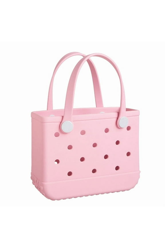 Waterproof Sandproof Beach Tote Bag – Portable Plastic & Rubber Washable Bag for Women, Perfect for Beach, Pool, Boat, Travel, Sports, Groceries, Outdoor Getaways